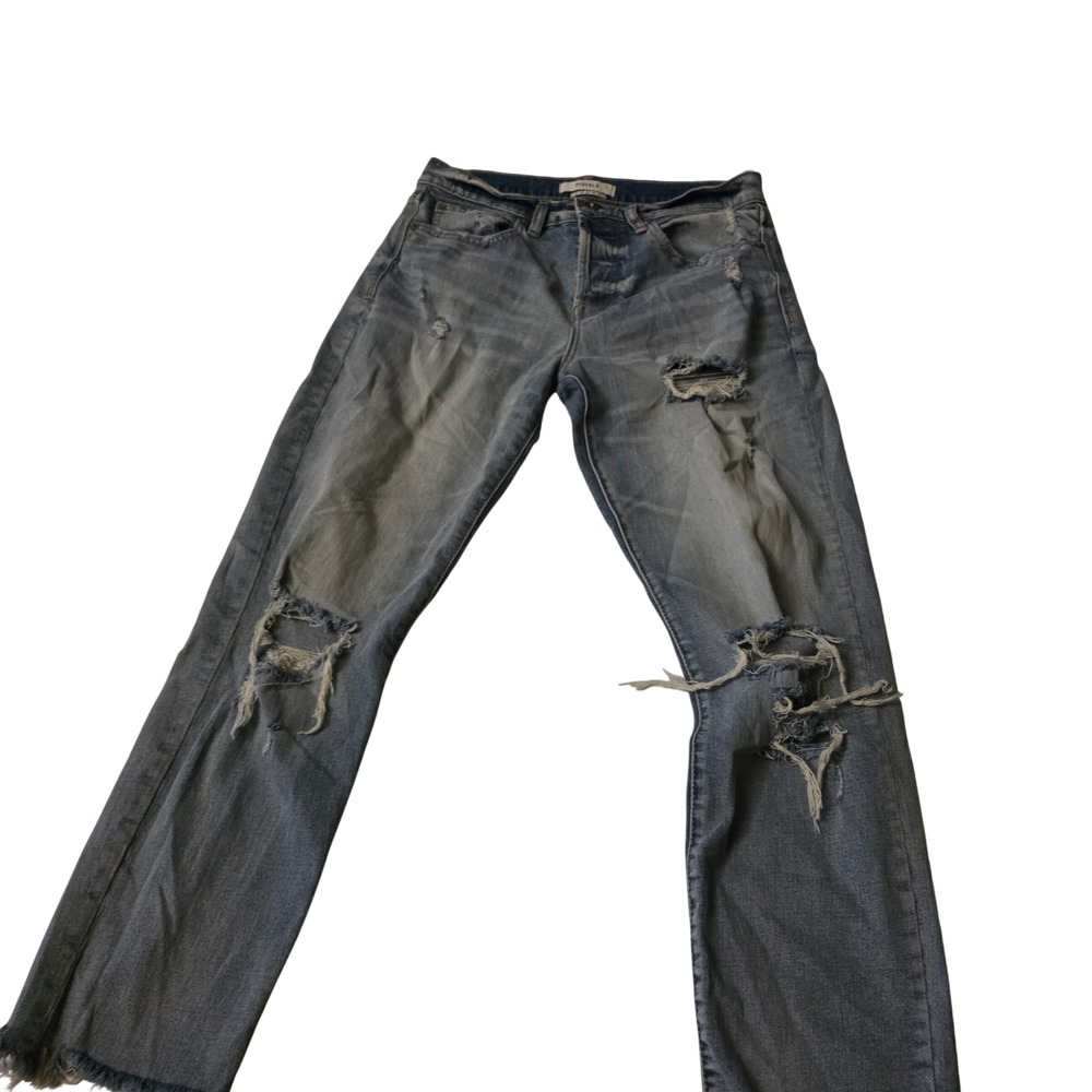 Pistola Distressed Light Wash Raw Hem Straight Leg Jeans P6883AXS-CTB Size 27
